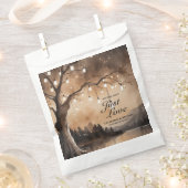 String Lights op Tree Romantic Country Wedding Bedankzakje (Geknipt)