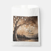 String Lights op Tree Romantic Country Wedding Bedankzakje (Voorkant)