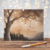 String Lights op Tree Romantic Country Wedding Gastenboek