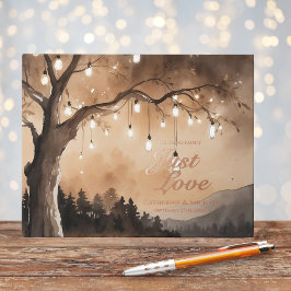 String Lights op Tree Romantic Country Wedding Gastenboek