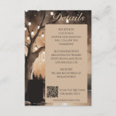 String Lights op Tree Romantic Country Wedding Informatiekaartje (Voorkant)