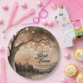 String Lights op Tree Romantic Country Wedding Papieren Bordje (Feest)