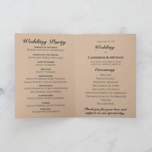 String Lights op Tree Romantic Country Wedding Programma (Binnen)