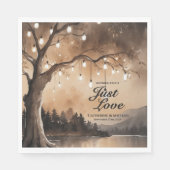 String Lights op Tree Romantic Country Wedding Servet (Voorkant)