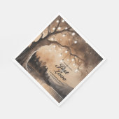 String Lights op Tree Romantic Country Wedding Servet (Hoek)