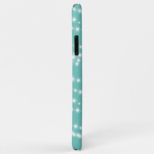 String Lights op turquoise iPhone Case (Achterkant/rechts)