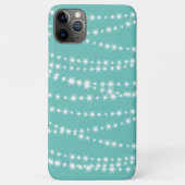 String Lights op turquoise iPhone Case (Achterkant)