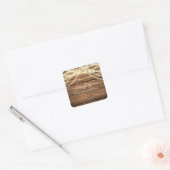 String Lights op Wood Rustic Elegant Sticker Favor (Envelop)