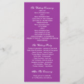 String Lights Palms Beach Paarse huwelijksprogramm Programmakaart (Achterkant)