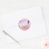 String Lights Palms Beach Sunset Paarse bruiloft Ronde Sticker (Envelop)