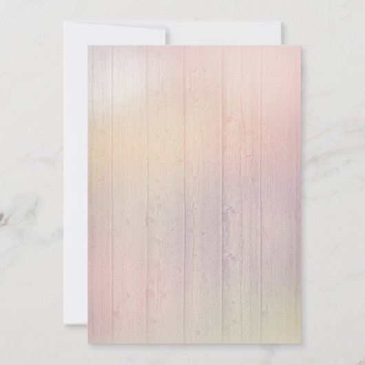 String Lights Pastel Rustic Barn Engagement Party Kaart (Achterkant)