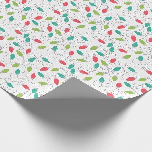 String Lights Patroon Kerstmis Gift Wrap Cadeaupapier (Hoek)