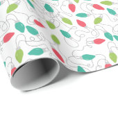String Lights Patroon Kerstmis Gift Wrap Cadeaupapier (Rol Hoek)
