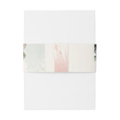 String Lights, penseelstreek, Floral Hearts Uitnodigingen Wikkel (Achterkant Voorbeeld)