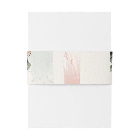 String Lights, penseelstreek, Floral Hearts Uitnodigingen Wikkel (Achterkant Voorbeeld)