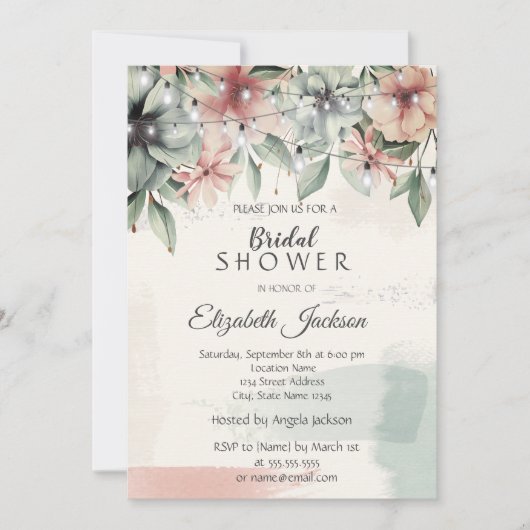 String Lights,Penseelstreek,Vrijgezellenfeest Kaart (Voorkant)