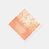 String Lights  perzik en gouden bruiloft Servet (Hoek)