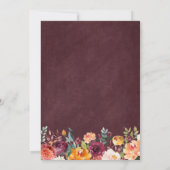 String Lights Pumpkin Baby shower Burgundy Floral Kaart (Achterkant)