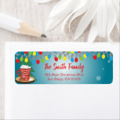 String Lights Rode Mok Winter Kerstmis Adres Etiket (Insitu)