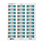 String Lights Rode Mok Winter Kerstmis Adres Etiket (Full Sheet)