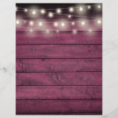 String Lights Rood Hout Trouwschema Tijdlijn (Achterkant)