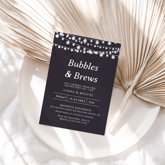 String Lights Roos Bubbles & Brews Vrijgezellenfee Kaart