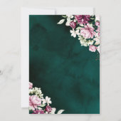 String Lights Roze Bloemen Groen Quinceañera Kaart (Achterkant)