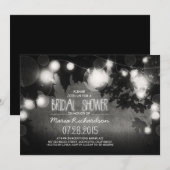 String Lights Rustic Bruids Douche Uitnodiging (Voorkant / Achterkant)