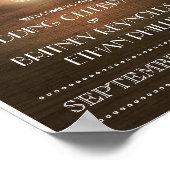 String Lights Rustic Mason Jar Wedding Welcome Poster (Hoek)