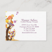 String Lights Rustic Paarse Love Trees Visitekaartje (Achterkant)