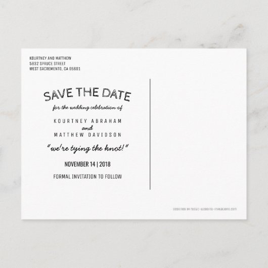 String Lights Rustic Sunflower Bewaar de datum Aankondigingskaart (Achterkant)