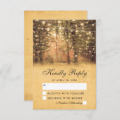  String Lights Rustic Tree Wedding RSVP (Voorkant / Achterkant)