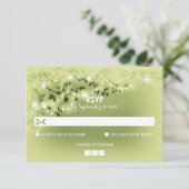 String Lights Rustic Wedding RSVP Kaarten Kaartje (Staand voorkant)