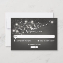 String Lights Rustic Wedding RSVP Kaarten Kaartje