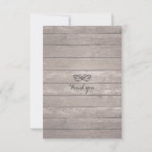 String Lights Rustic Wood Floral Wedding RSVP Kaar Kaartje (Achterkant)