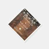 String Lights Rustiek Hout Boho Schuur Huwelijk Servet (Hoek)