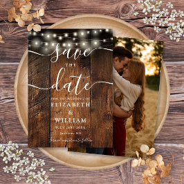 String Lights Rustiek Hout Schuur Boho Foto Huweli Save The Date