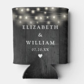 String Lights Rustiek Zwart Hout Boho Schuur Huwel Blikjeskoeler (Achterkant)