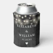 String Lights Rustiek Zwart Hout Boho Schuur Huwel Blikjeskoeler (Blikje Achterkant)