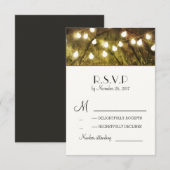 String Lights Rustieke Bomen Bruiloft RSVP Kaarten Kaartje (Voorkant / Achterkant)