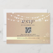 String Lights rustieke Paarse bruiloft Alles in ee Kaart (Achterkant)