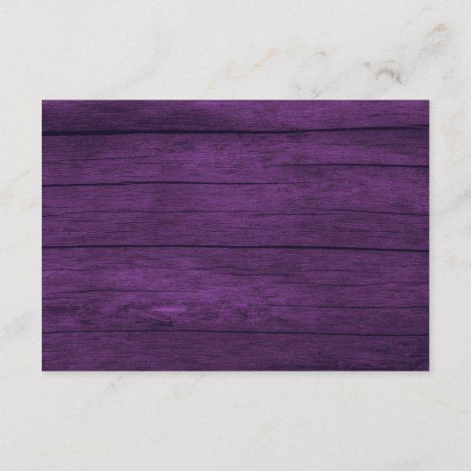 String Lights Rustieke Paarse bruiloft Details Informatiekaartje (Achterkant)