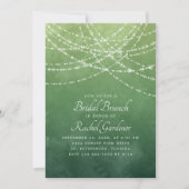 String Lights Sage Green Bruids Brunch Kaart (Voorkant)