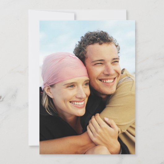 String Lights Sage Green Photo Wedding Kaart (Achterkant)