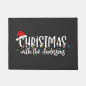 String Lights Santa Hat Kerstmis Deurmat (Voorkant)