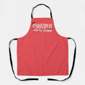 String Lights Santa Hat Kerstmis Schort (Voorkant)