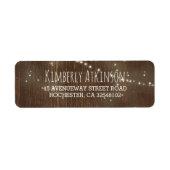 String Lights Schuur Hout Rustiek Etiket (Voorkant)