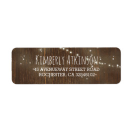 String Lights Schuur Hout Rustiek Etiket