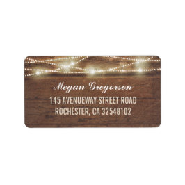 String Lights Schuur Hout Rustiek Etiket