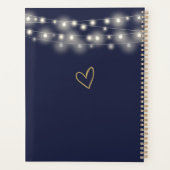String Lights Script Navy blauw en goud bruiloft Planner (Achterkant)